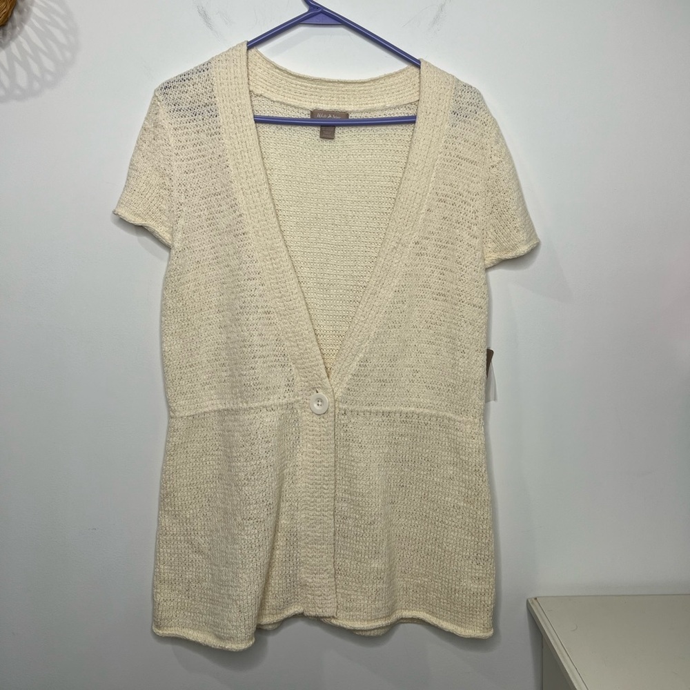 White Stag Shirt Sleeve Cardigan Size Large